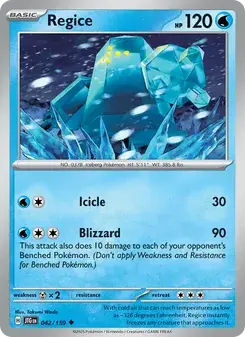 Regice 042/159 Journey Together Pokémon card