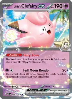 Lillie's Clefairy ex 056/159 Journey Together Pokémon card