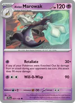 Alolan Marowak 057/159 Journey Together Pokémon card