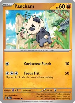 Pancham 083/159 Journey Together Pokémon card