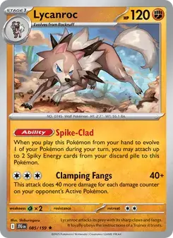Lycanroc 085/159 Journey Together Pokémon card