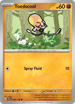 Toedscool 088/159 Journey Together Pokémon card
