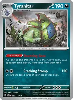 Tyranitar 095/159 Journey Together Pokémon card