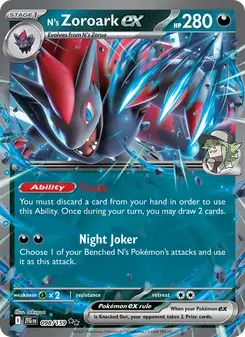 N's Zoroark ex 098/159 Journey Together Pokémon card