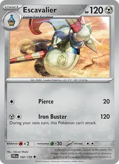 Escavalier 102/159 Journey Together Pokémon card