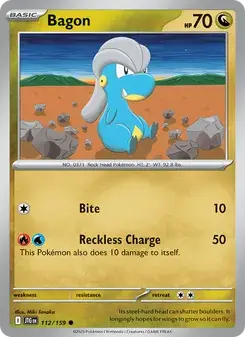 Bagon 112/159 Journey Together Pokémon card
