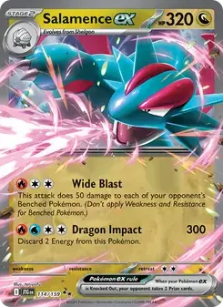 Salamence ex 114/159 Journey Together Pokémon card