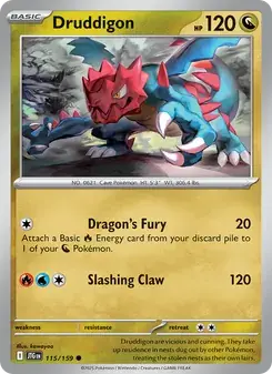 Druddigon 115/159 Journey Together Pokémon card