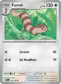 Furret 119/159 Journey Together Pokémon card