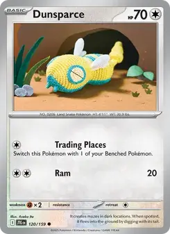 Dunsparce 120/159 Journey Together Pokémon card