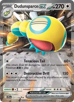 Dudunsparce ex 121/159 Journey Together Pokémon card