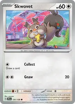 Skwovet 131/159 Journey Together Pokémon card