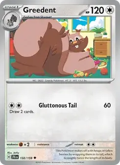 Greedent 132/159 Journey Together Pokémon card