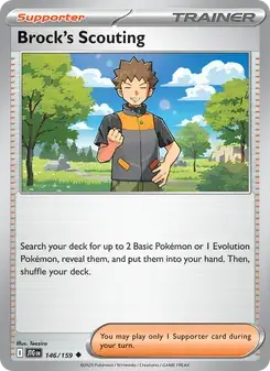 Brock's Scouting 146/159 Journey Together Pokémon card