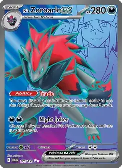 N's Zoroark ex 175/159 Journey Together Pokémon card
