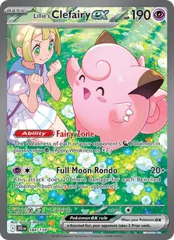 Lillie's Clefairy ex 184/159 Journey Together Pokémon card