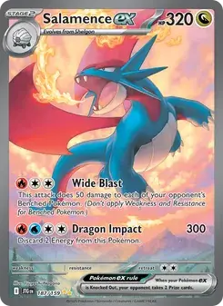 Salamence ex 187/159 Journey Together Pokémon card