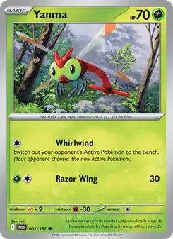 Yanma 002/182 Destined Rivals Pokémon card
