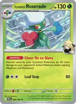 Cynthia's Roserade 008/182 Destined Rivals Pokémon card