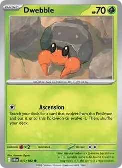 Dwebble 011/182 Destined Rivals Pokémon card