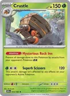 Crustle 012/182 Destined Rivals Pokémon card