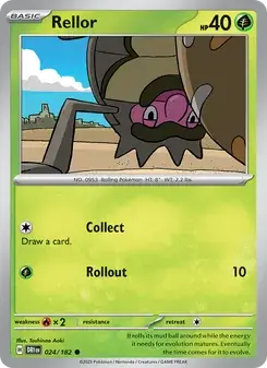 Rellor 024/182 Destined Rivals Pokémon card