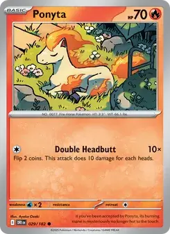 Ponyta 029/182 Destined Rivals Pokémon card