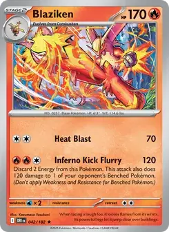 Blaziken 042/182 Destined Rivals Pokémon card