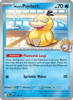 Misty's Psyduck 045/182 Destined Rivals Pokémon card