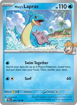 Misty's Lapras 050/182 Destined Rivals Pokémon card