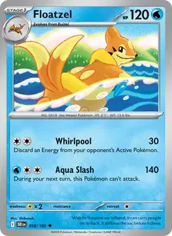Floatzel 058/182 Destined Rivals Pokémon card