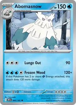 Abomasnow 060/182 Destined Rivals Pokémon card