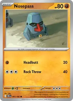Nosepass 097/182 Destined Rivals Pokémon card