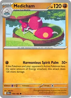 Medicham 100/182 Destined Rivals Pokémon card