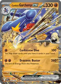 Cynthia's Garchomp ex 104/182 Destined Rivals Pokémon card