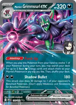 Marnie's Grimmsnarl ex 136/182 Destined Rivals Pokémon card