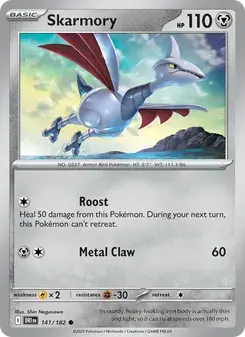 Skarmory 141/182 Destined Rivals Pokémon card