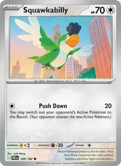 Squawkabilly 160/182 Destined Rivals Pokémon card