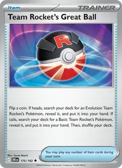 Team Rocket's Great Ball 175/182 Destined Rivals Pokémon card