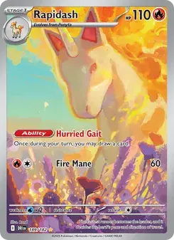 Rapidash 189/182 Destined Rivals Pokémon card