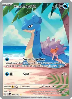 Misty's Lapras 194/182 Destined Rivals Pokémon card