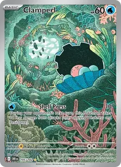Clamperl 195/182 Destined Rivals Pokémon card