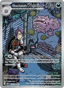 Team Rocket's Weezing 199/182 Destined Rivals Pokémon card