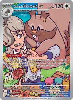 Arven's Greedent 205/182 Destined Rivals Pokémon card
