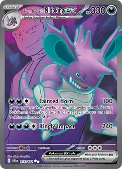 Team Rocket's Nidoking ex 216/182 Destined Rivals Pokémon card