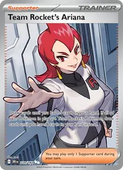 Team Rocket's Ariana 224/182 Destined Rivals Pokémon card
