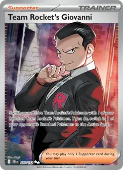 Team Rocket's Giovanni 225/182 Destined Rivals Pokémon card