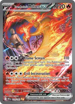 Team Rocket's Moltres ex 229/182 Destined Rivals Pokémon card