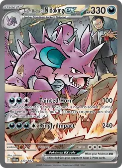 Team Rocket's Nidoking ex 233/182 Destined Rivals Pokémon card