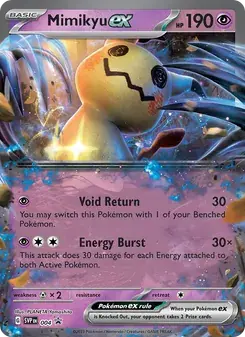 Carta Pokémon Mimikyu ex 004/225 de SVP Black Star Promos
